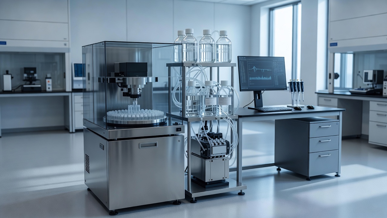 MKM HPLC purity testing bench